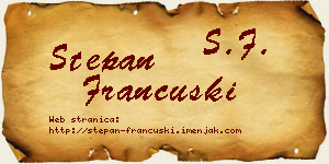 Stepan Francuski vizit kartica